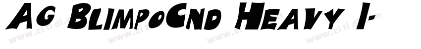 AG BlimpoCnd Heavy I字体转换